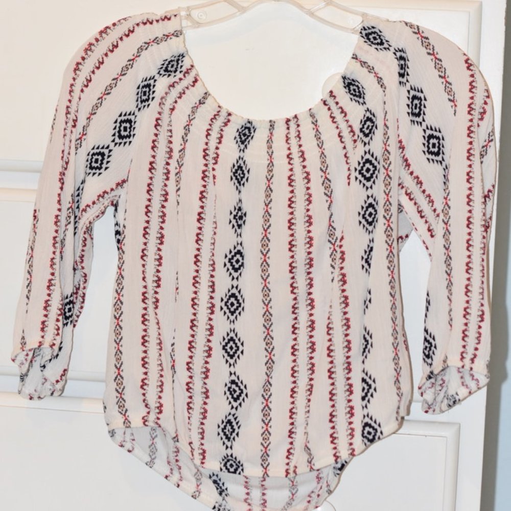 Off The Shoulder Ruffle Long Sleeve Top